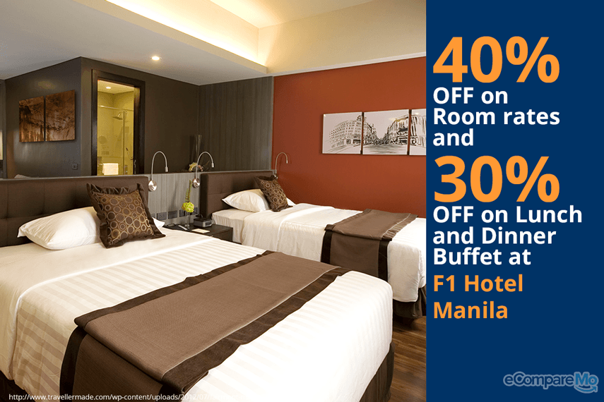 F1 Hotel Manila 40% OFF on Room Rates and 30% OFF on Lunch and Dinner Buffet