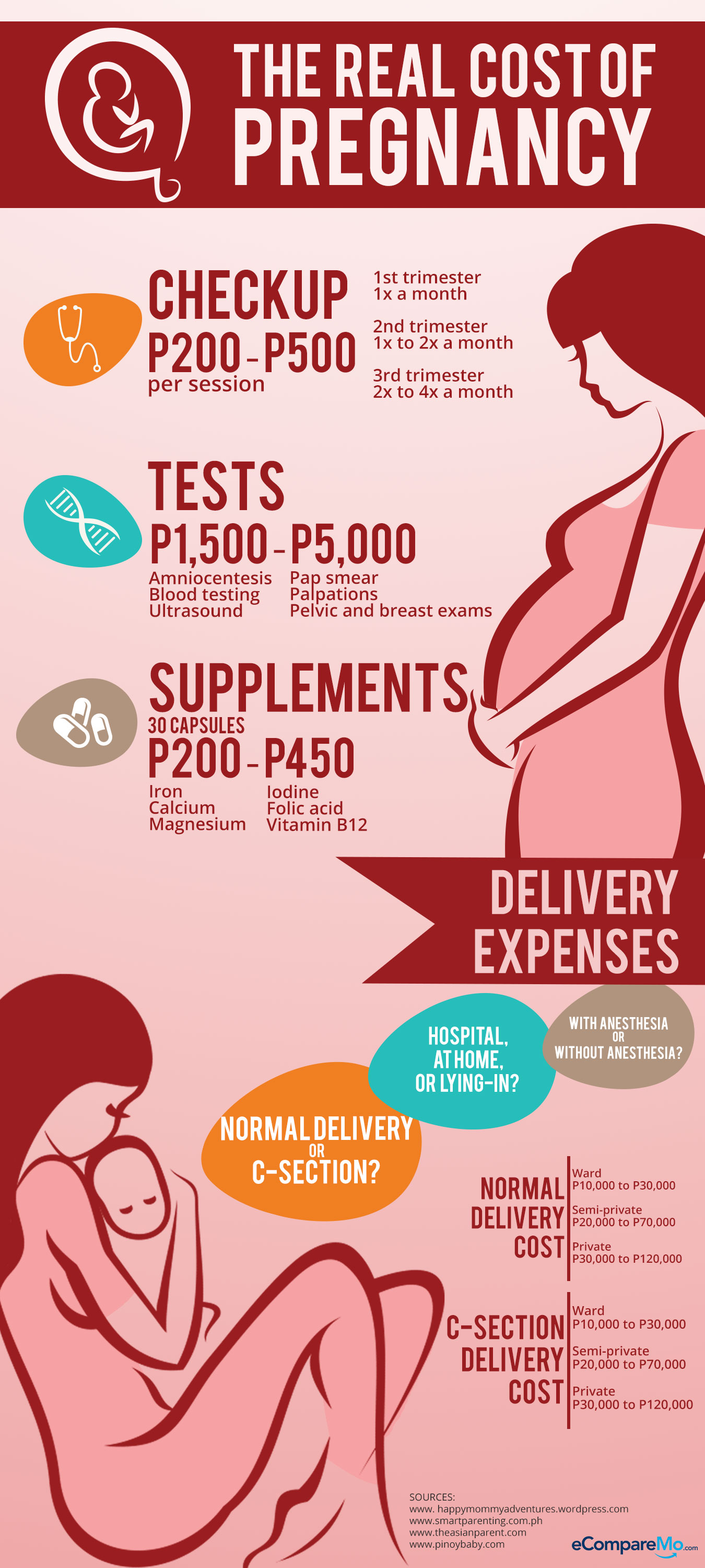 up check cost gynecologist In The How Much Costs Pregnancy Really INFOGRAPHIC: