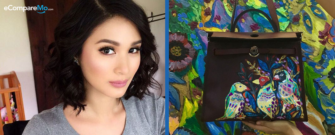 Heart Evangelista Paintings On Bags Of Celebrities