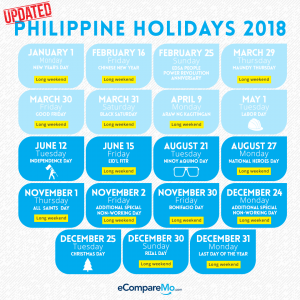 List Of Philippine Holidays In 2018 And What They Mean For Your Payslip