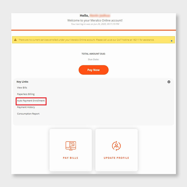 Meralco Auto Payment Enrollment