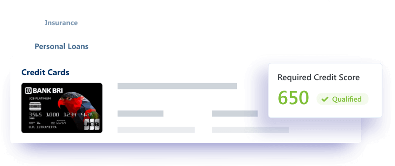 Get personalized offers for credit cards, loans, and insurance